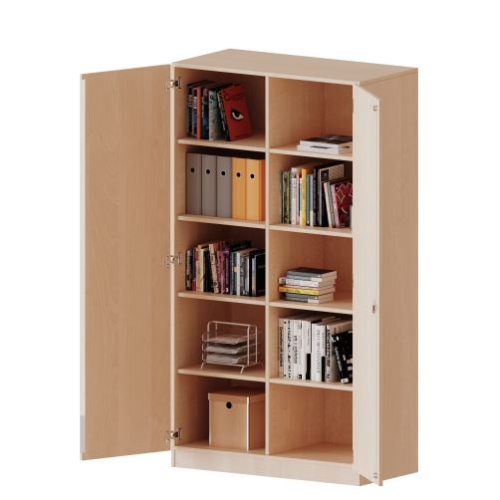 Kast driekoloms, 5 ordnerhoogte met deuren 5 ordnerhoogte