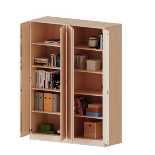 Kast vierkoloms, 5 ordnerhoogte met 4 deuren 5 ordnerhoogte