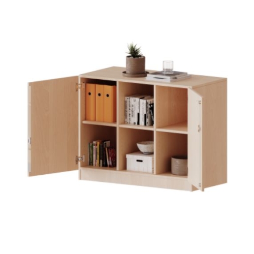 Kast driekoloms, 2 ordnerhoogte met 2 deuren