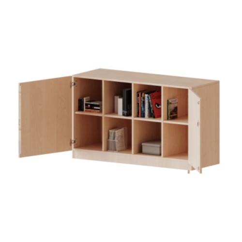 Kast vierkoloms, 2 ordnerhoogte met 2 deuren