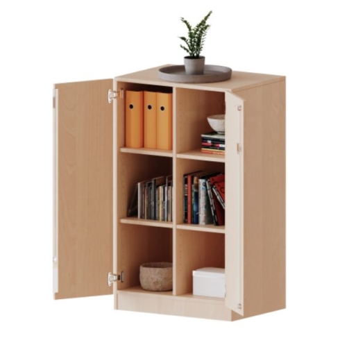 Kast tweekoloms, 3 ordnerhoogte met 2 deuren