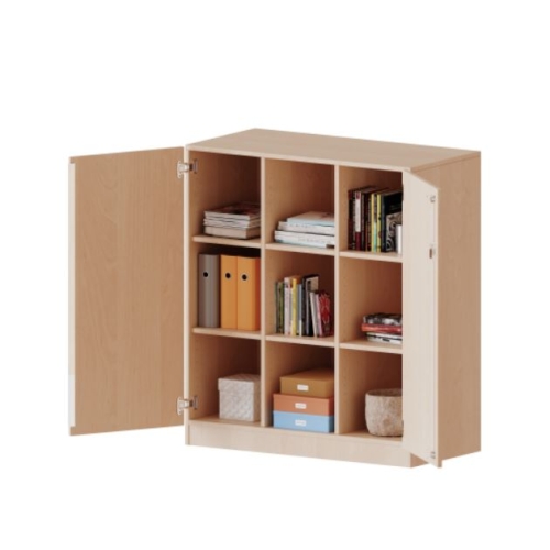 Kast driekoloms, 3 ordnerhoogte met 2 deuren