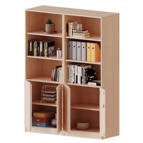 Kast vierkoloms, 5 ordnerhoogte met 4 deuren 2 ordnerhoogte