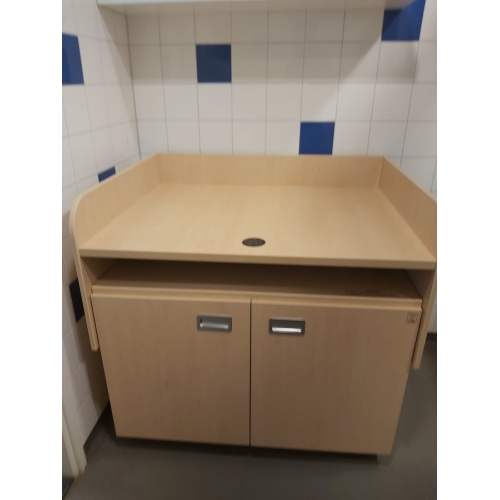 Commode, elektrisch 104 cm met rolluik, berken